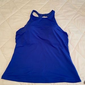 Women’s Athleta High Neck Built In Bra Swim Top